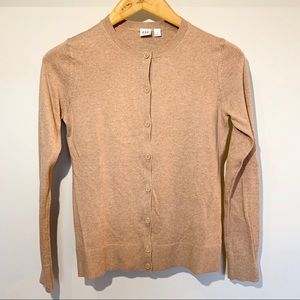🔥 GAP Womens Camel Cardigan Button Down Sweater S